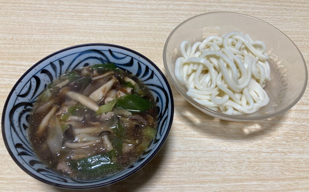 肉汁キノコうどん画像