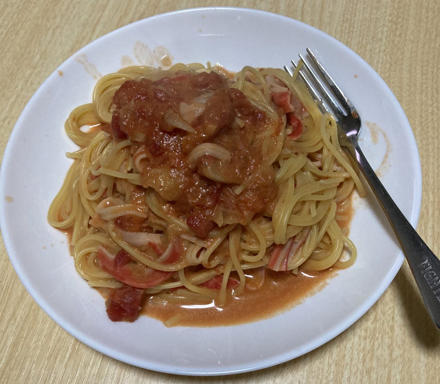 かにのトマトクリームパスタ画像